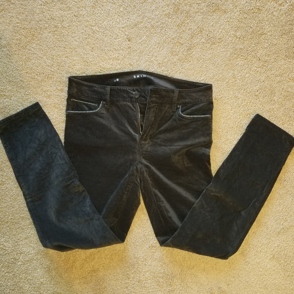 White House Black Market black velvet pants